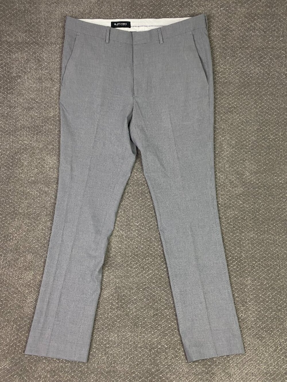 Bluffworks Presidio Slim Fit Dress Pants Mens 36x34 Actual 38x34 Gray NWOT